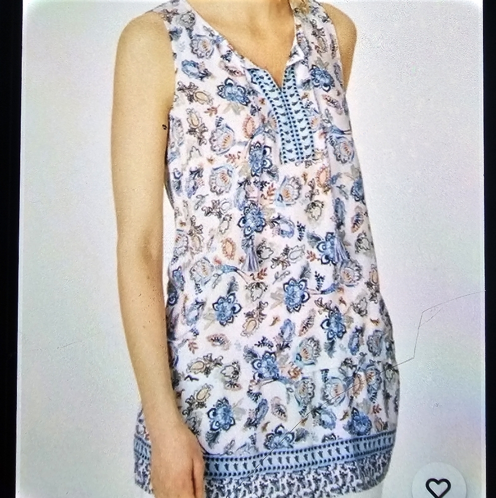 J. Jill‎ Paisley Floral Sleeveless Top-Size XS